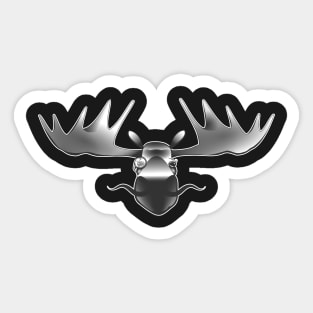 Moose-Stache Sticker